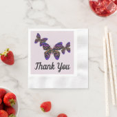 Danke Meal Colorful Butterflies Aufwertung Serviette (Beispiel)