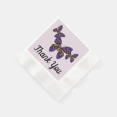 Danke Meal Colorful Butterflies Aufwertung Serviette (Ecke)
