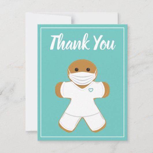 Danke Medical White Scrubs Gingerbread Mann (Vorderseite)