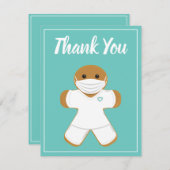 Danke Medical White Scrubs Gingerbread Mann (Vorne/Hinten)