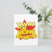 Danke, mein Freund zu sein Postkarte (Stehend Vorderseite)