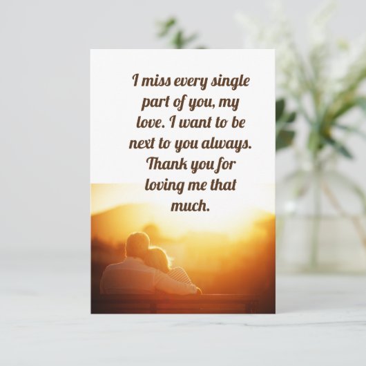 Danke, meine Liebe Dankeskarte (Stehend Vorderseite)