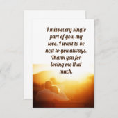 Danke, meine Liebe Dankeskarte (Vorne/Hinten)