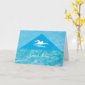 Danke Mens Swim Coach Swimmer Individuelle Name Karte (Gelbe Blume)