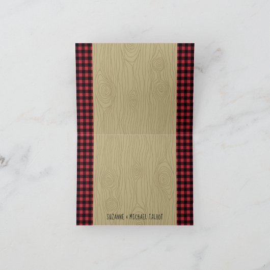 Danke merkt Baby-Jungen-Holzfäller-karierte Dusche (Innenseite)