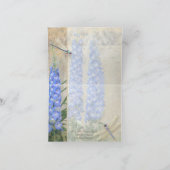 Danke merkt Libellen-SchmetterlingDelphinium (Innenseite)