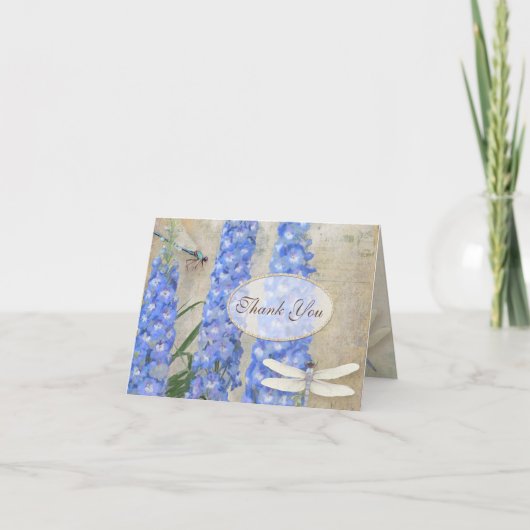 Danke merkt Libellen-SchmetterlingDelphinium (Vorderseite)