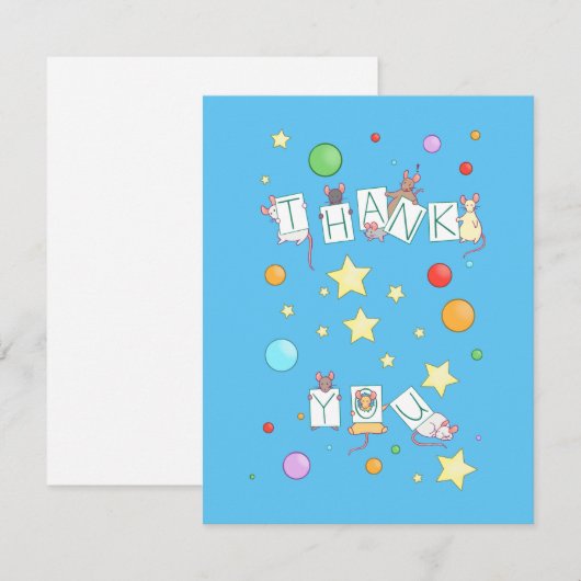 Danke, Mice Mitteilungskarte (Vorne/Hinten)