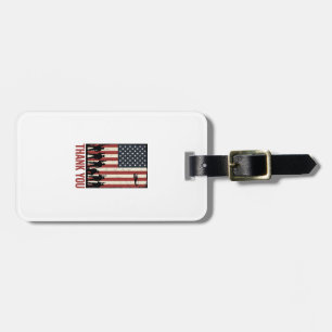 Danke Militär-Amerikanisches-Flagge-Shirt-Design_1 Gepäckanhänger