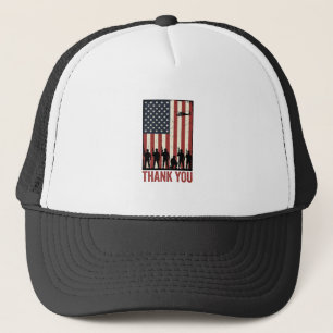 Danke Militär Amerikanisches Flagge Shirt Design_1 Truckerkappe