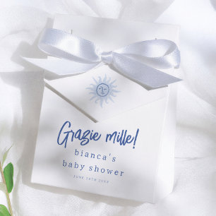 Danke Mille! Italienischer Sommer Blau Junge Baby  Geschenkschachtel