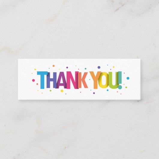 Danke Mini Calling Card Visitenkarte (Vorderseite)