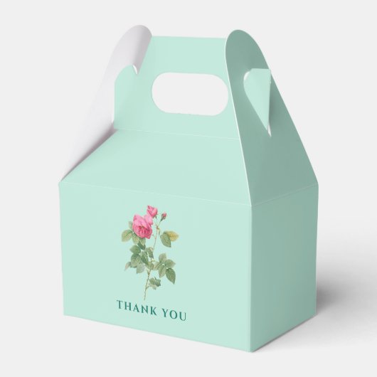 Danke Mint Green Floral Geschenkschachtel (Vorderseite)