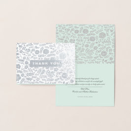 Danke. Mint Silver Wedding Folienkarte