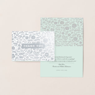 Danke. Mint Silver Wedding Folienkarte