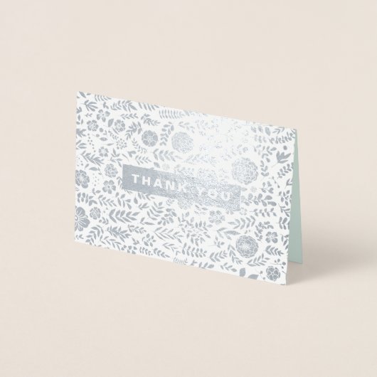 Danke. Mint Silver Wedding Folienkarte (Vorderseite)