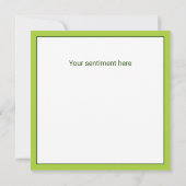 Danke, Minze floral Pinaple und Elefant Mitteilungskarte (Rückseite)