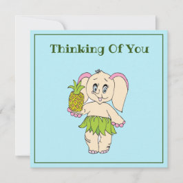 Danke, Minze floral Pinaple und Elefant Mitteilungskarte