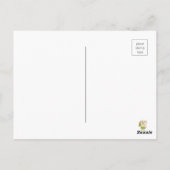 Danke, Minze floral Pinaple und Elefant Postkarte (Rückseite)