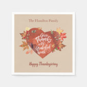 Danke mit dankbarem Erntedank Napkins Serviette (Vorderseite)