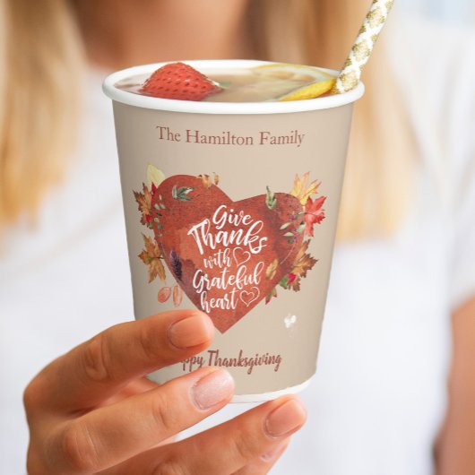 Danke mit dankbarem Erntedank Pappbecher