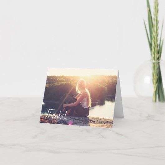 Danke mit der Notizkarte für das Foto des Herzens (Vorderseite)