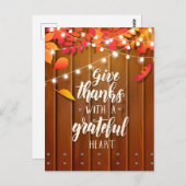 Danke mit einem dankbaren Herz Postkarte (Vorne/Hinten)