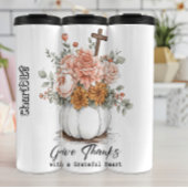 Danke mit einem dankbaren Herz Thermosbecher