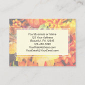 Danke mit einem Dankeschön an die Blume des Herbst Visitenkarte (Rückseite)