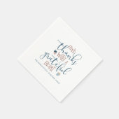 Danke mit einem Dankeschön Serviette (Ecke)