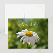 Danke mit einer Margerite Postkarte (Vorne/Hinten)