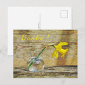 Danke mit einer Narzisse Postkarte (Vorne/Hinten)
