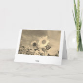 Danke mit gelbe Sonnenblumen Karte (Rückseite)