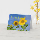 Danke mit gelbe Sonnenblumen Karte (Gelbe Blume)