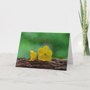 Danke mit gelben Blüten Karte