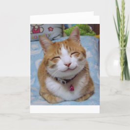 Danke, mit glücklicher Katze zu kardieren Dankeskarte