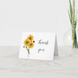 Danke mit leerer Innenseite Sonnenblume Karte