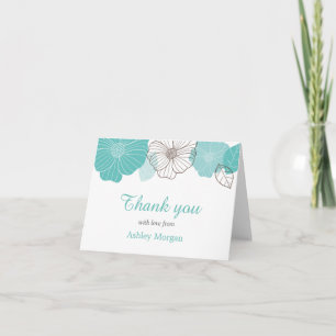 Danke mit Liebe Elegant Chic Mintgrüne Blumen