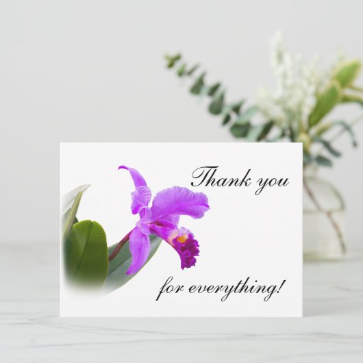 Danke mit Orchidee (Stehend Vorderseite)