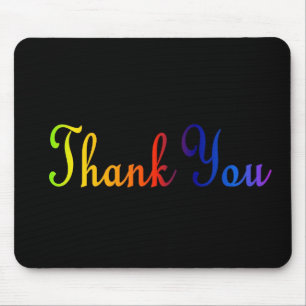 Danke mit Regenbogenfarben Mousepad