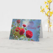 Danke mit roten Rosen Karte (Gelbe Blume)