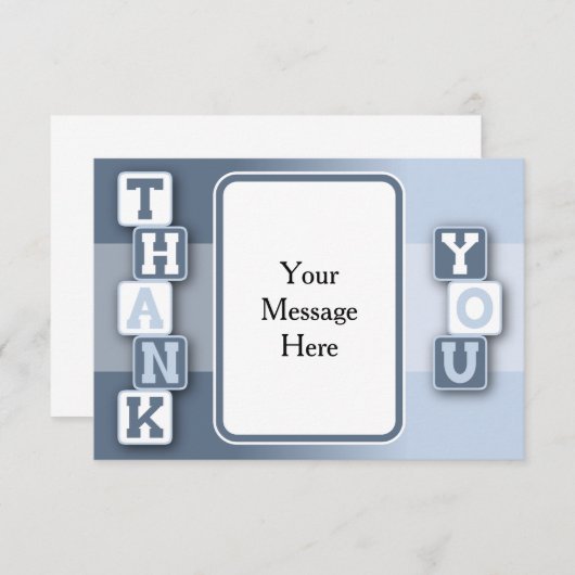 Danke, mit Text-Rahmen zu kardieren Dankeskarte (Vorne/Hinten)