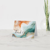 Danke | Modern Abstrakt Agate Jade Terracotta (Vorderseite)