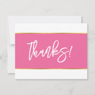 DANKE modern hübsche rosa goldene weiße Schrift