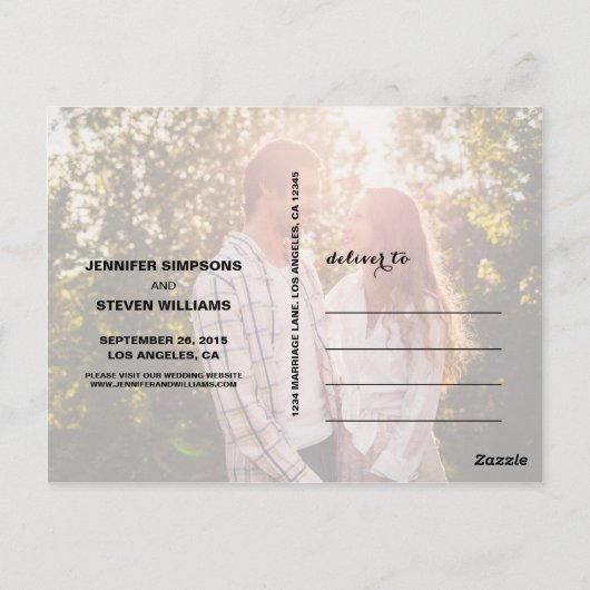 Danke | MODERN POSTCARD Postkarte (Rückseite)