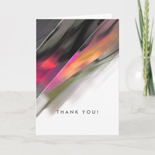 Danke. Moderne Abstrakte Malerei Dankeskarte (Vorderseite)