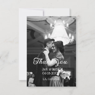 Danke moderne einfache Hochzeitspaar-Name Nachrich