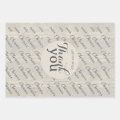 Danke moderne Schrifttextur Hintergrund Geschenkpapier Set (Vorderseite)
