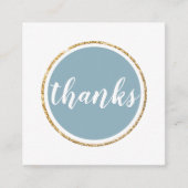 DANKE moderne Spot handbuchstaben Skript dusty bla Quadratische Visitenkarte (Vorderseite)