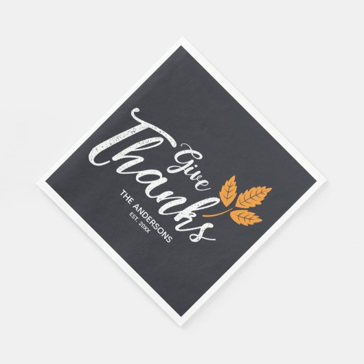 Danke. Moderner Erntedank. Serviette (Ecke)